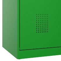 C+P Wäsche-Spind Evolo PLUS 049010-22B mit Füßen 2 Abt.je 400mm Drehriegel (HxBxT) 1950x800x500mm 0010/0010
