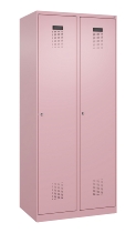 C+P Wäsche-Spind Evolo PLUS 049010-22B mit Füßen 2 Abt.je 400mm Drehriegel (HxBxT) 1950x800x500mm 0010/0010