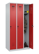 C+P Spind Evolo PLUS 049000-30 bodenstehend 3 Abt. 300mm Drehriegel (HxBxT) 1850x900x500mm 7035/0004