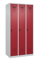 C+P Spind Evolo PLUS 049000-30 bodenstehend 3 Abt. 300mm Drehriegel (HxBxT) 1850x900x500mm 7035/0004