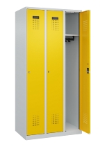 C+P Spind Evolo PLUS 049000-30 bodenstehend 3 Abt. 300mm Drehriegel (HxBxT) 1850x900x500mm 7035/0004