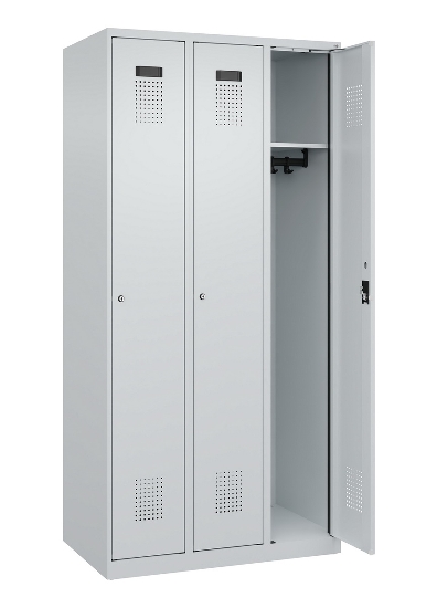 C+P Spind Evolo PLUS 049000-30 bodenstehend 3 Abt. 300mm Drehriegel (HxBxT) 1850x900x500mm 7035/0004