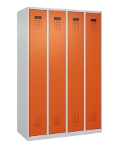 C+P Spind Evolo PLUS 049000-40 bodenstehend 4 Abt. 300mm Zylinderschloss (HxBxT) 1850x1200x500mm 7035/2004