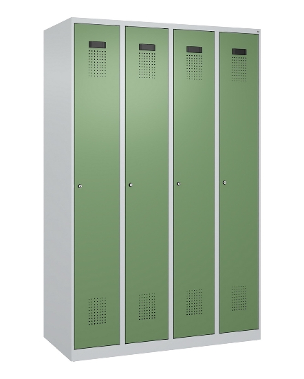 C+P Spind Evolo PLUS 049000-30 bodenstehend 3 Abt. 300mm Drehriegel (HxBxT) 1850x900x500mm 7035/0004