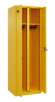 C+P Schwarz-Weiß-Spind Evolo PLUS 049012-20 mit Füßen 2 Abt.300mm Zylinder (HxBxT) 1850x600x500mm 0010/0010