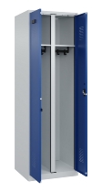C+P Schwarz-Weiß-Spind Evolo PLUS 049002-20 bodenstehend 2 Abt.300mm Zylinder (HxBxT) 1850x600x500mm 7035/5010