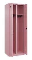 C+P Schwarz-Weiß-Spind Evolo PLUS 049012-20 mit Füßen 2 Abt.300mm Zylinder (HxBxT) 1850x600x500mm 0010/0010