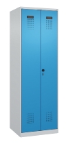 C+P Wäsche-Spind Evolo PLUS 049012-22B mit Füßen 2 Abt.je 400mm Zylinder (HxBxT) 1950x800x500mm 7035/3000