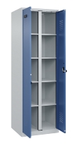 C+P Wäsche-Spind Evolo PLUS 049012-22B mit Füßen 2 Abt.je 400mm Zylinder (HxBxT) 1950x800x500mm 7035/3000