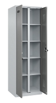 C+P Wäsche-Spind Evolo PLUS 049012-22B mit Füßen 2 Abt.je 400mm Zylinder (HxBxT) 1950x800x500mm 7035/3000