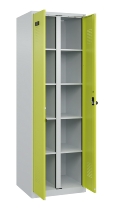 C+P Wäsche-Spind Evolo PLUS 049012-22B mit Füßen 2 Abt.je 400mm Zylinder (HxBxT) 1950x800x500mm 7035/3000