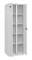 C+P Wäsche-Spind Evolo PLUS 049012-22B mit Füßen 2 Abt.je 400mm Zylinder (HxBxT) 1950x800x500mm 7035/3000