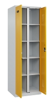 C+P Wäsche-Spind Evolo PLUS 049012-22B mit Füßen 2 Abt.je 400mm Zylinder (HxBxT) 1950x800x500mm 7035/3000