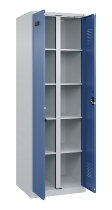 C+P Wäsche-Spind Evolo PLUS 049012-22B mit Füßen 2 Abt.je 400mm Zylinder (HxBxT) 1950x800x500mm 7035/3000