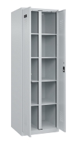 C+P Wäsche-Spind Evolo PLUS 049012-22B mit Füßen 2 Abt.je 400mm Zylinder (HxBxT) 1950x800x500mm 7035/3000