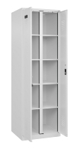 C+P Wäsche-Spind Evolo PLUS 049012-22B mit Füßen 2 Abt.je 400mm Zylinder (HxBxT) 1950x800x500mm 7035/3000