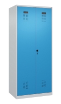 C+P Wäsche-Spind Evolo PLUS 049012-22B mit Füßen 2 Abt.je 400mm Zylinder (HxBxT) 1950x800x500mm 7035/3000