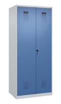 C+P Wäsche-Spind Evolo PLUS 049012-22B mit Füßen 2 Abt.je 400mm Zylinder (HxBxT) 1950x800x500mm 7035/3000