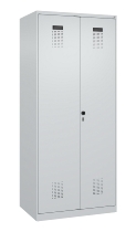C+P Wäsche-Spind Evolo PLUS 049012-22B mit Füßen 2 Abt.je 400mm Zylinder (HxBxT) 1950x800x500mm 7035/3000