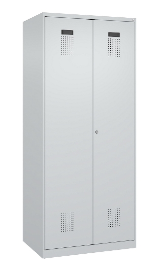 C+P Wäsche-Spind Evolo PLUS 049012-22B mit Füßen 2 Abt.je 400mm Zylinder (HxBxT) 1950x800x500mm 7035/3000