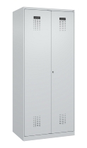 C+P Wäsche-Spind Evolo PLUS 049012-22B mit Füßen 2 Abt.je 400mm Zylinder (HxBxT) 1950x800x500mm 7035/3000