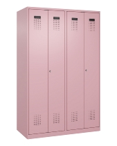 C+P Schwarz-Weiß-Spind Evolo PLUS 049012-20 mit Füßen 2 Abt.300mm Zylinder (HxBxT) 1850x600x500mm 0010/0010