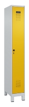 C+P Spind Evolo PLUS 049010-12 mit Füßen 1 Abt. 400mm Zylinderschloss (HxBxT) 1950x400x500mm 7035/0010