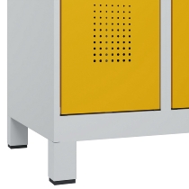 C+P Spind Evolo PLUS 049010-12 mit Füßen 1 Abt. 400mm Zylinderschloss (HxBxT) 1950x400x500mm 7035/0010