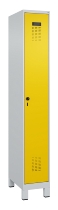 C+P Spind Evolo PLUS 049010-12 mit Füßen 1 Abt. 400mm Zylinderschloss (HxBxT) 1950x400x500mm 7035/0010