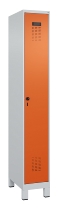 C+P Spind Evolo PLUS 049010-12 mit Füßen 1 Abt. 400mm Zylinderschloss (HxBxT) 1950x400x500mm 7035/0010