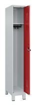 C+P Spind Evolo PLUS 049010-12 mit Füßen 1 Abt. 400mm Zylinderschloss (HxBxT) 1950x400x500mm 7035/0010
