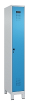 C+P Spind Evolo PLUS 049010-10 mit Füßen 1 Abt. 300mm Drehriegel (HxBxT) 1950x300x500mm 7035/5012