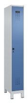 C+P Spind Evolo PLUS 049010-12 mit Füßen 1 Abt. 400mm Zylinderschloss (HxBxT) 1950x400x500mm 7035/0010