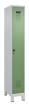 C+P Spind Evolo PLUS 049010-12 mit Füßen 1 Abt. 400mm Zylinderschloss (HxBxT) 1950x400x500mm 7035/0010