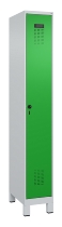 C+P Spind Evolo PLUS 049010-12 mit Füßen 1 Abt. 400mm Zylinderschloss (HxBxT) 1950x400x500mm 7035/0010
