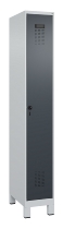 C+P Spind Evolo PLUS 049010-12 mit Füßen 1 Abt. 400mm Zylinderschloss (HxBxT) 1950x400x500mm 7035/0010