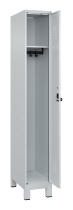 C+P Spind Evolo PLUS 049010-12 mit Füßen 1 Abt. 400mm Zylinderschloss (HxBxT) 1950x400x500mm 7035/0010