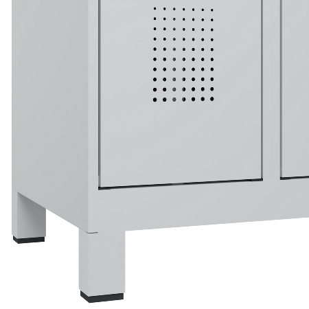 C+P Spind Evolo PLUS 049010-12 mit Füßen 1 Abt. 400mm Zylinderschloss (HxBxT) 1950x400x500mm 7035/0010