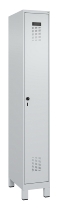 C+P Spind Evolo PLUS 049010-12 mit Füßen 1 Abt. 400mm Zylinderschloss (HxBxT) 1950x400x500mm 7035/0010