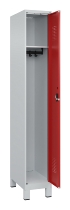 C+P Spind Evolo PLUS 049010-12 mit Füßen 1 Abt. 400mm Zylinderschloss (HxBxT) 1950x400x500mm 7035/0010