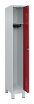 C+P Spind Evolo PLUS 049010-12 mit Füßen 1 Abt. 400mm Zylinderschloss (HxBxT) 1950x400x500mm 7035/0010