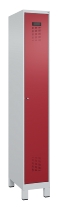 C+P Spind Evolo PLUS 049010-12 mit Füßen 1 Abt. 400mm Zylinderschloss (HxBxT) 1950x400x500mm 7035/0010