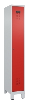 C+P Spind Evolo PLUS 049010-12 mit Füßen 1 Abt. 400mm Zylinderschloss (HxBxT) 1950x400x500mm 7035/0010