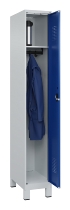 C+P Spind Evolo PLUS 049010-12 mit Füßen 1 Abt. 400mm Zylinderschloss (HxBxT) 1950x400x500mm 7035/0010
