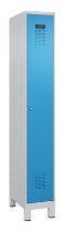 C+P Spind Evolo PLUS 049010-12 mit Füßen 1 Abt. 400mm Zylinderschloss (HxBxT) 1950x400x500mm 7035/0010