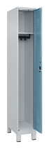 C+P Spind Evolo PLUS 049010-12 mit Füßen 1 Abt. 400mm Zylinderschloss (HxBxT) 1950x400x500mm 7035/0010