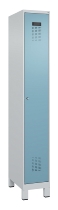 C+P Spind Evolo PLUS 049010-12 mit Füßen 1 Abt. 400mm Zylinderschloss (HxBxT) 1950x400x500mm 7035/0010