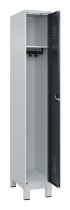 C+P Spind Evolo PLUS 049010-12 mit Füßen 1 Abt. 400mm Zylinderschloss (HxBxT) 1950x400x500mm 7035/0010