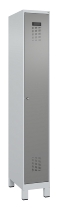 C+P Spind Evolo PLUS 049010-12 mit Füßen 1 Abt. 400mm Zylinderschloss (HxBxT) 1950x400x500mm 7035/0010