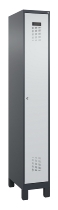 C+P Spind Evolo PLUS 049010-12 mit Füßen 1 Abt. 400mm Zylinderschloss (HxBxT) 1950x400x500mm 7035/0010